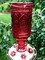 Hummingbird Feeder Lady in RED Antique-Inspired